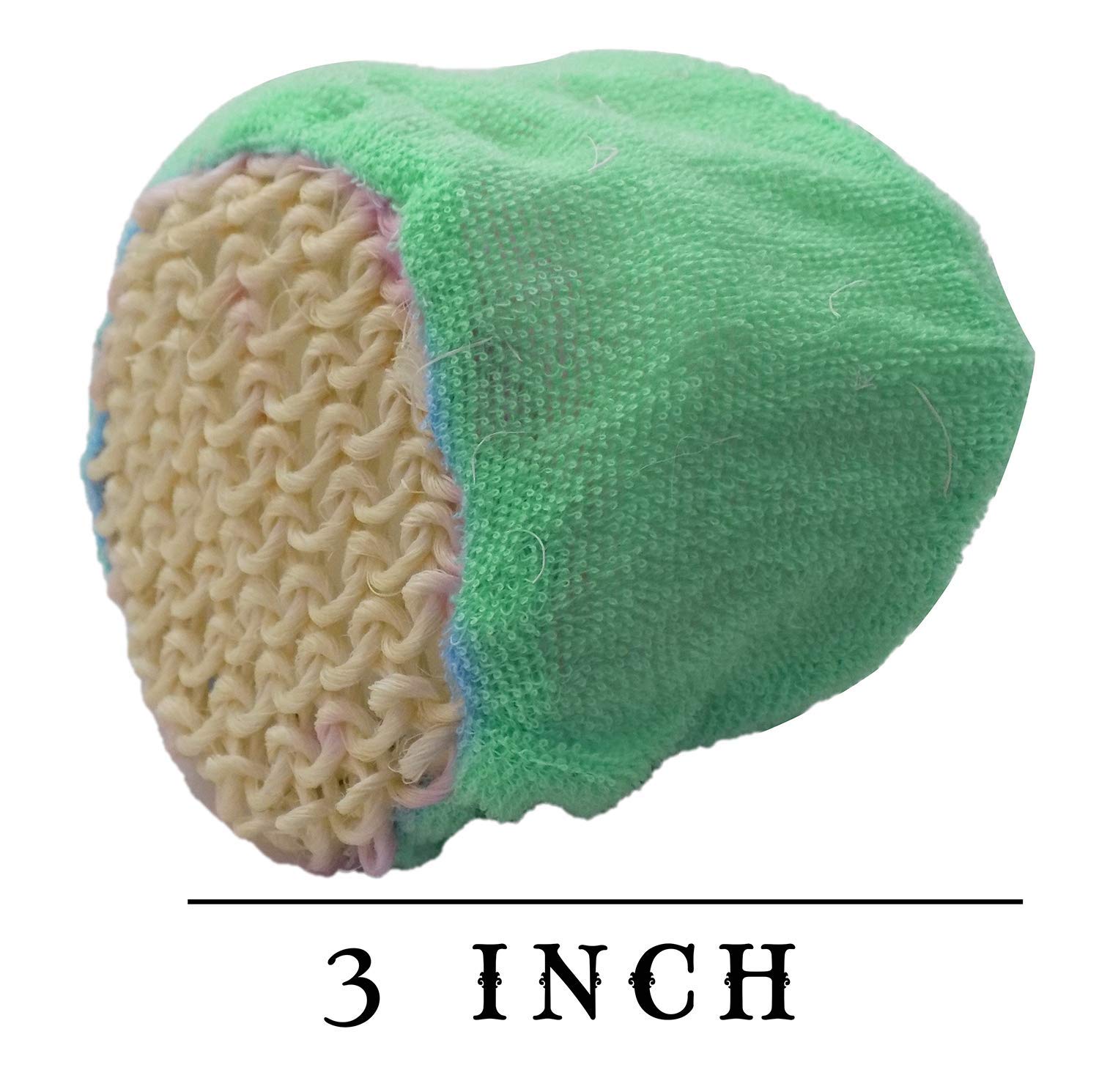 Exfoliating Bath Scrubber Mesh Net Pouf for Men & Women - Soft Shower Ball with Deep Cleansing - Perfect for Exfoliation & Relaxation in Bath or Shower - Random Color