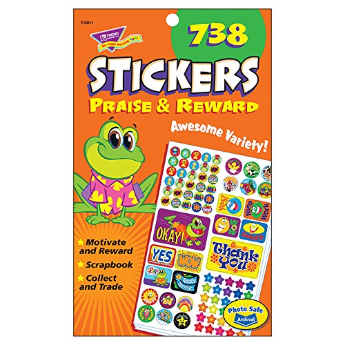 15 Pack TREND ENTERPRISES INC. Praise & Reward Sticker Pads - Motivational Classroom Stickers for Teachers, Students, and Homeschooling Activities