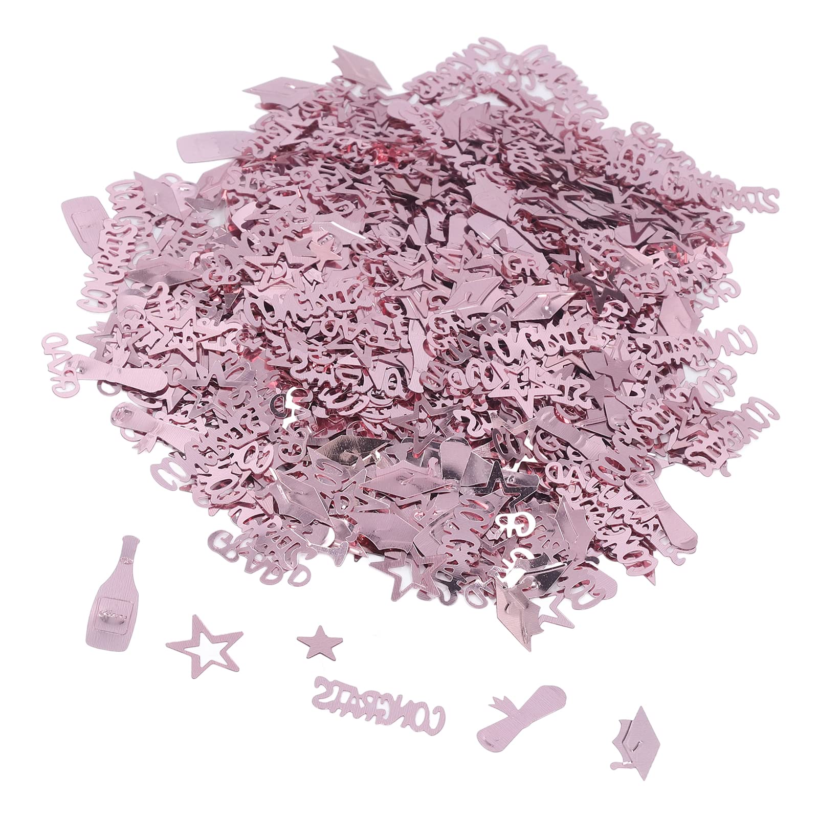Shanrya Rose Gold Graduation Confetti - 100g Reusable Glitter Confetti for Graduation Parties, Decorations & Celebrations | Perfect for Graduation Ceremonies, Photo Booths & Party Decor