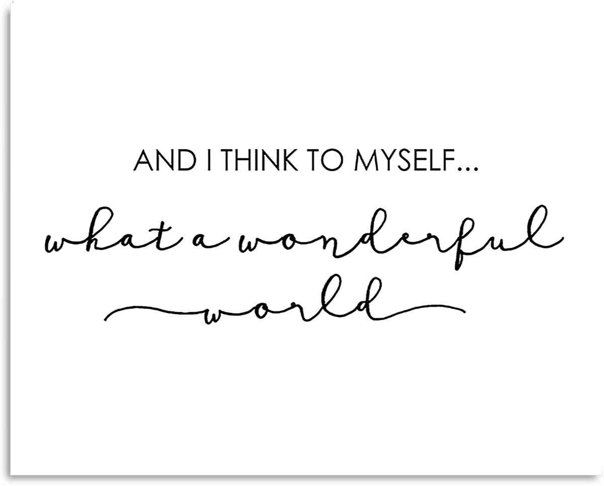 Govivo 'What a Wonderful World' Wall Art - Rustic Home Decor with Inspirational Lyrics - 24x30 Ready to Hang Canvas for Living Room, Bedroom or Office Decor