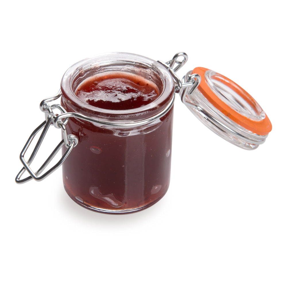 Vintage Style 2 oz Round Glass Mason Jars with Clamp Lids - 1.75