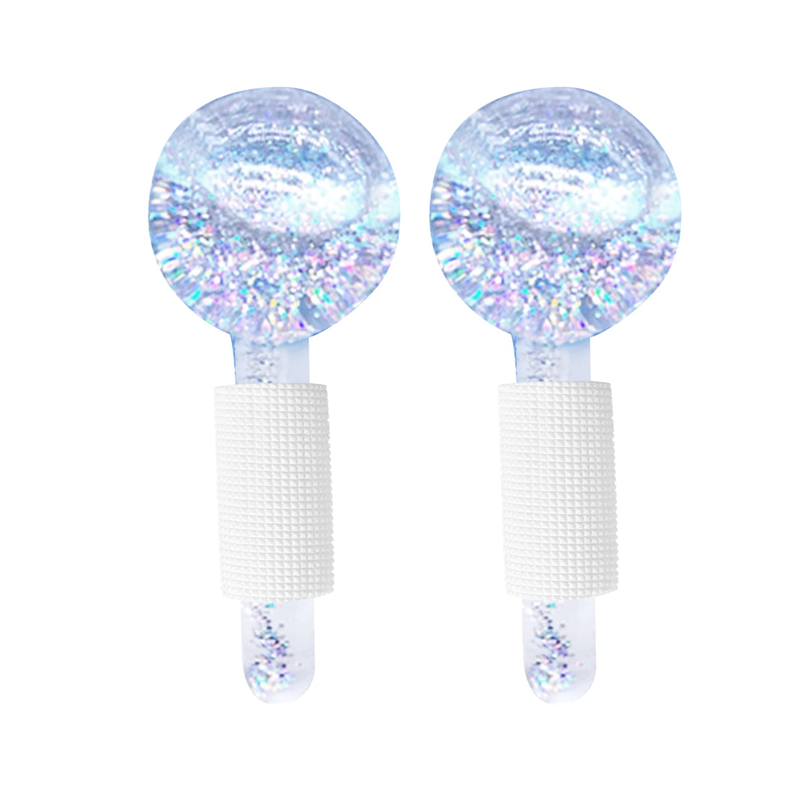 Lechnical 2PCS Facial Ice Globes & Ice Roller - Cold & Hot Therapy Crystal Glass Balls for Face Massage, Redness Soothing & Wrinkle Reduction | Perfect for Morning Skincare Routine, Post-Workout Recovery & Spa Relaxation