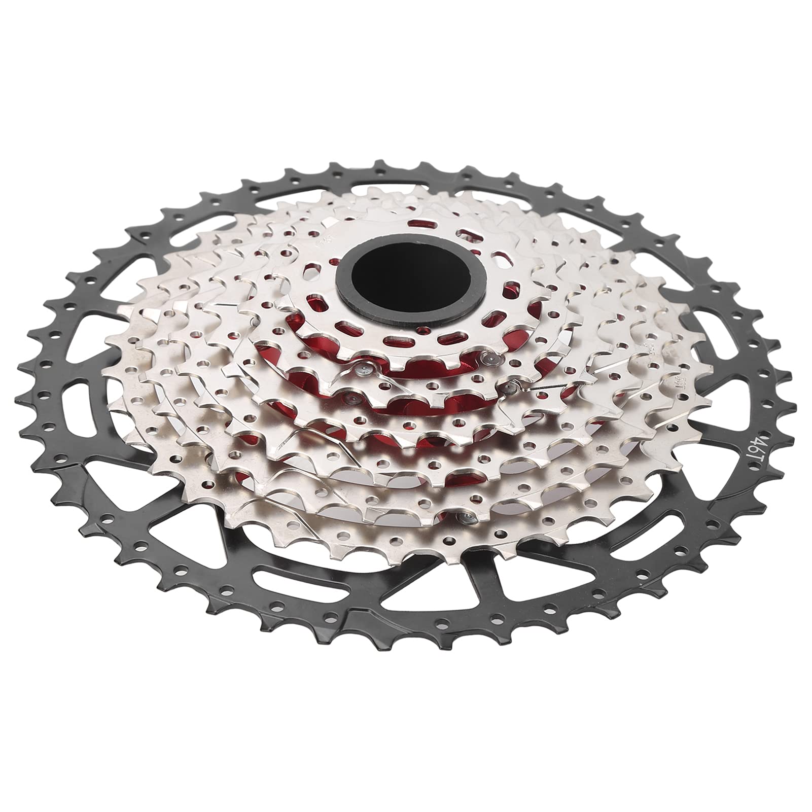 Shanrya 11-46T Bike Cassette - 9 Speed Mountain Bike Freewheel with Corrosion Resistance - Perfect for MTB Upgrades and Trail Riding Accessories