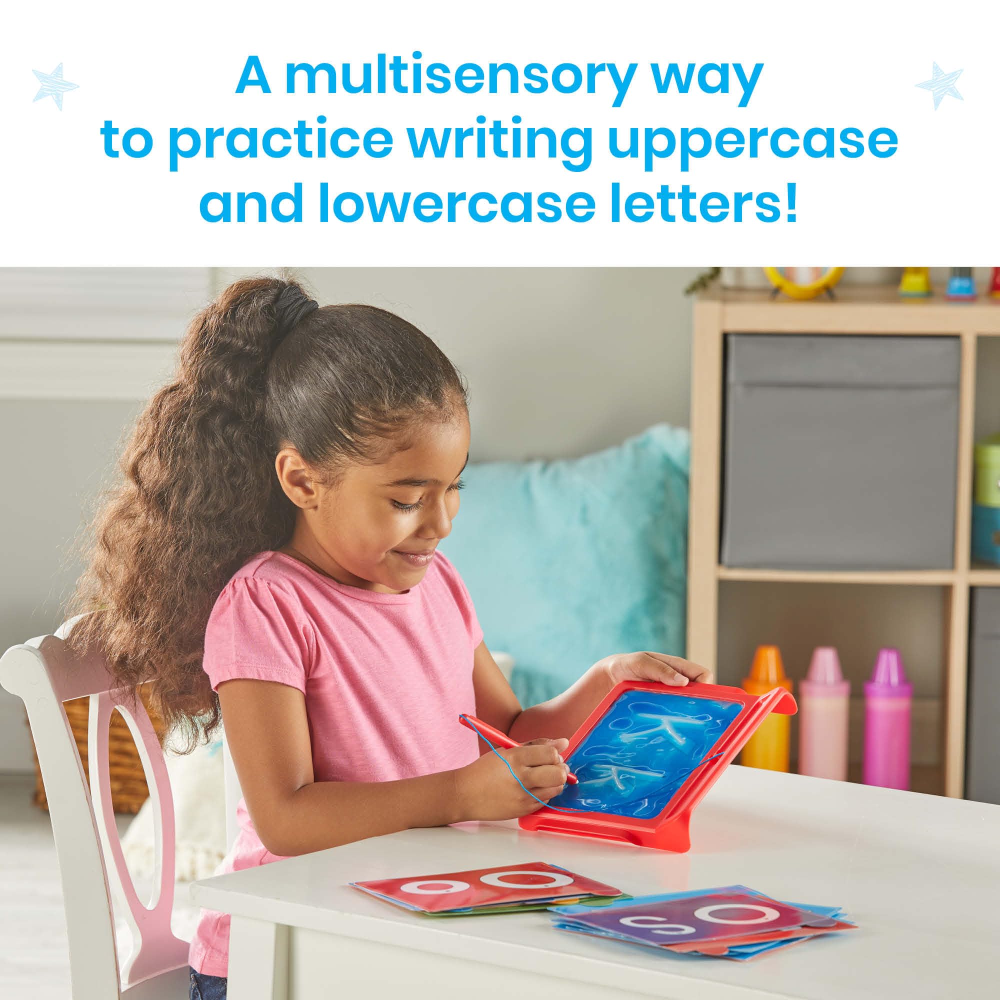 Hand2Mind Letter Tracing Pad for Kids 3-5 - Reusable Writing Practice & Montessori Alphabet Toy for Preschool Learning at Home
