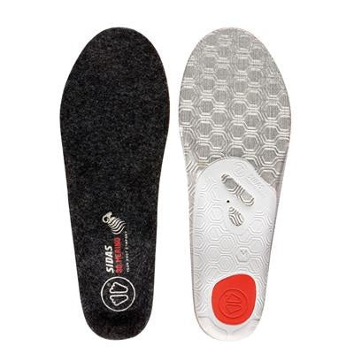 Sidas Winter 3D Merino Wool Insoles for Boots & Shoes - Warm & Odor-Resistant Foot Support for Hiking, Skiing & Cold Weather Activities