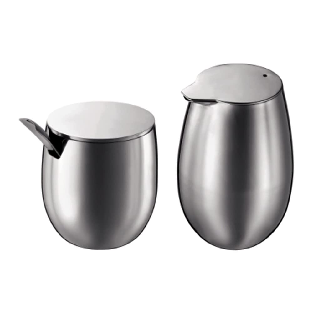 BODUM Columbia 2-Piece Milk and Sugar Set - Matte Finish Porcelain Coffee & Tea Serving Set for Home, Cafe, or Office Use