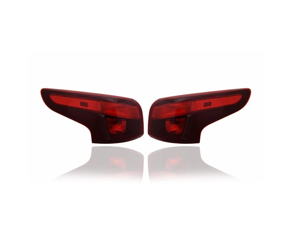 2017-2019 Nissan Rogue Sport/Qashqai Tail Light Assembly - CAPA Certified Replacement Pair (Left Driver & Right Passenger) - OEM# 265506MA0A, 265556MA0A - Perfect for Body Quarter Panel Repair & Nighttime Safety Enhancement