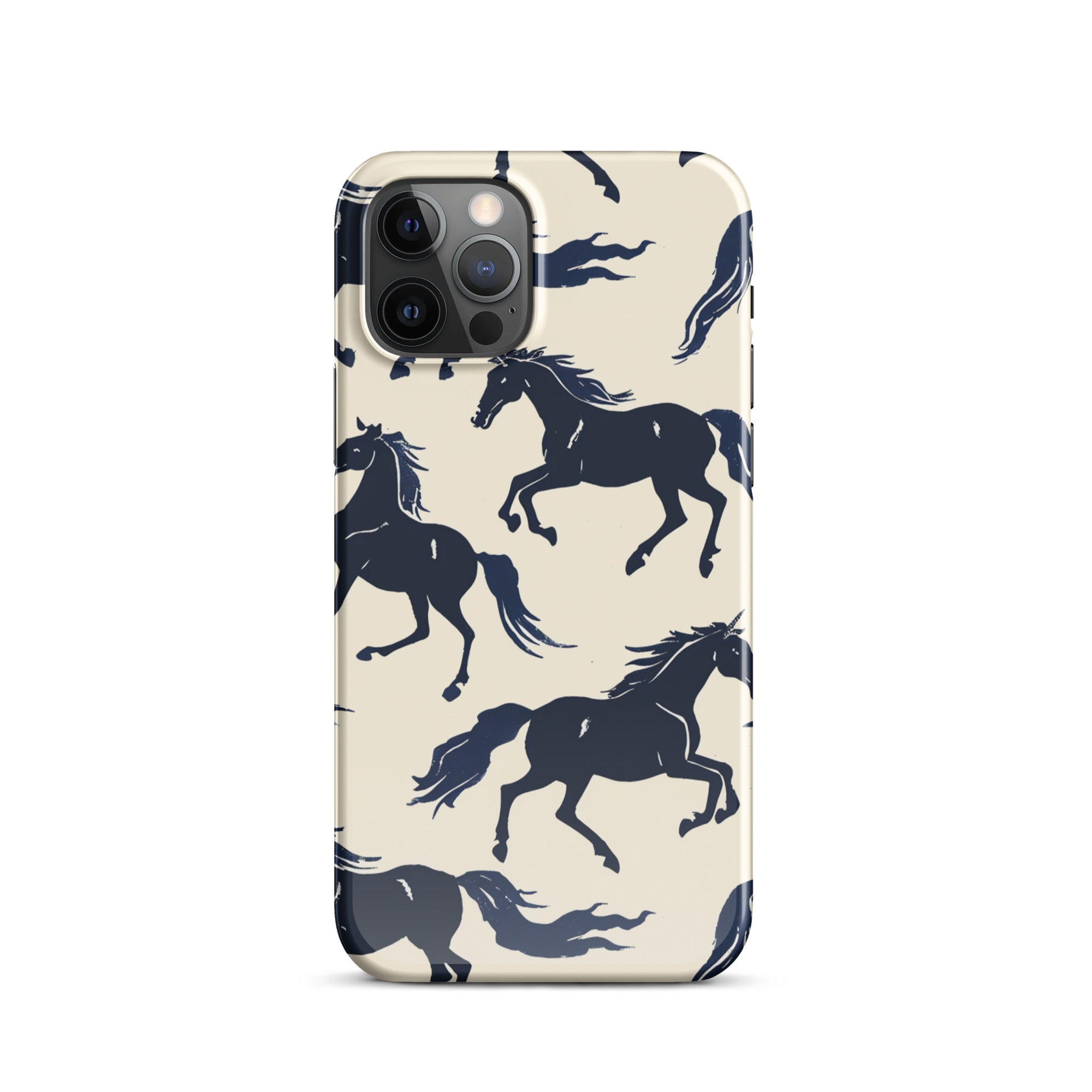 Durable Horses Design Snap Case for iPhone 14/13/12/11 Pro Max - Shockproof Protective Cover for Everyday Use, Outdoor Activities & Travel