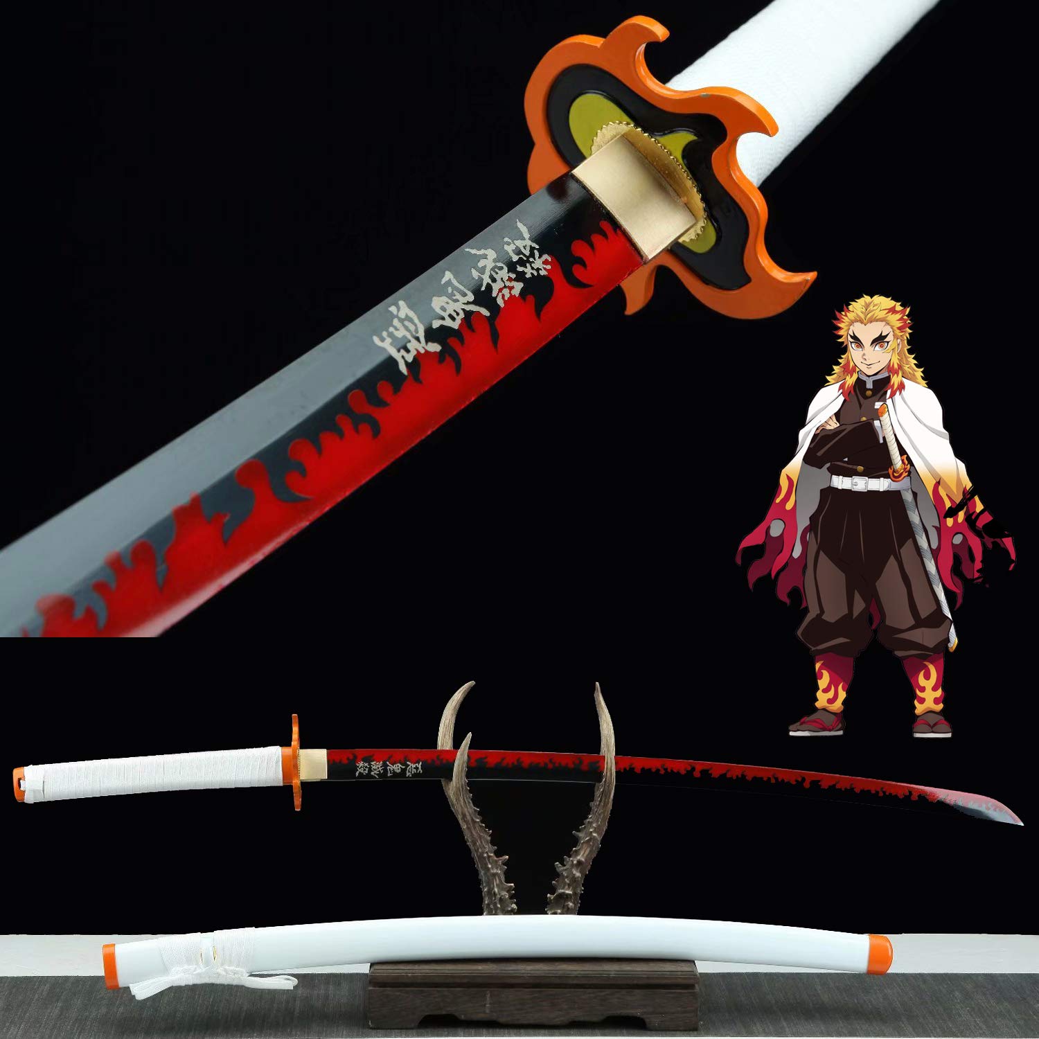 Demon Slayer Katana Sword - Kimetsu no Yaiba Tanjiro Kamado & Shinobu Kochou Cosplay Replica - Carbon Steel Anime Collectible for Cosplay, Display, and Gift Giving