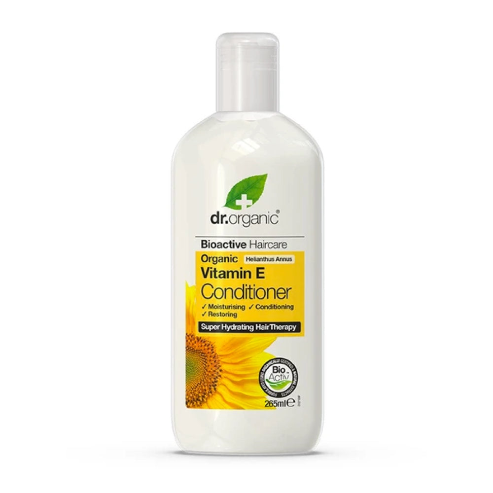 DR Organic Vitamin E Organic Conditioner 265ml - Hydrating & Repairing Hair Treatment for Dry, Damaged Hair - Perfect for Daily Use & Salon-Quality Results