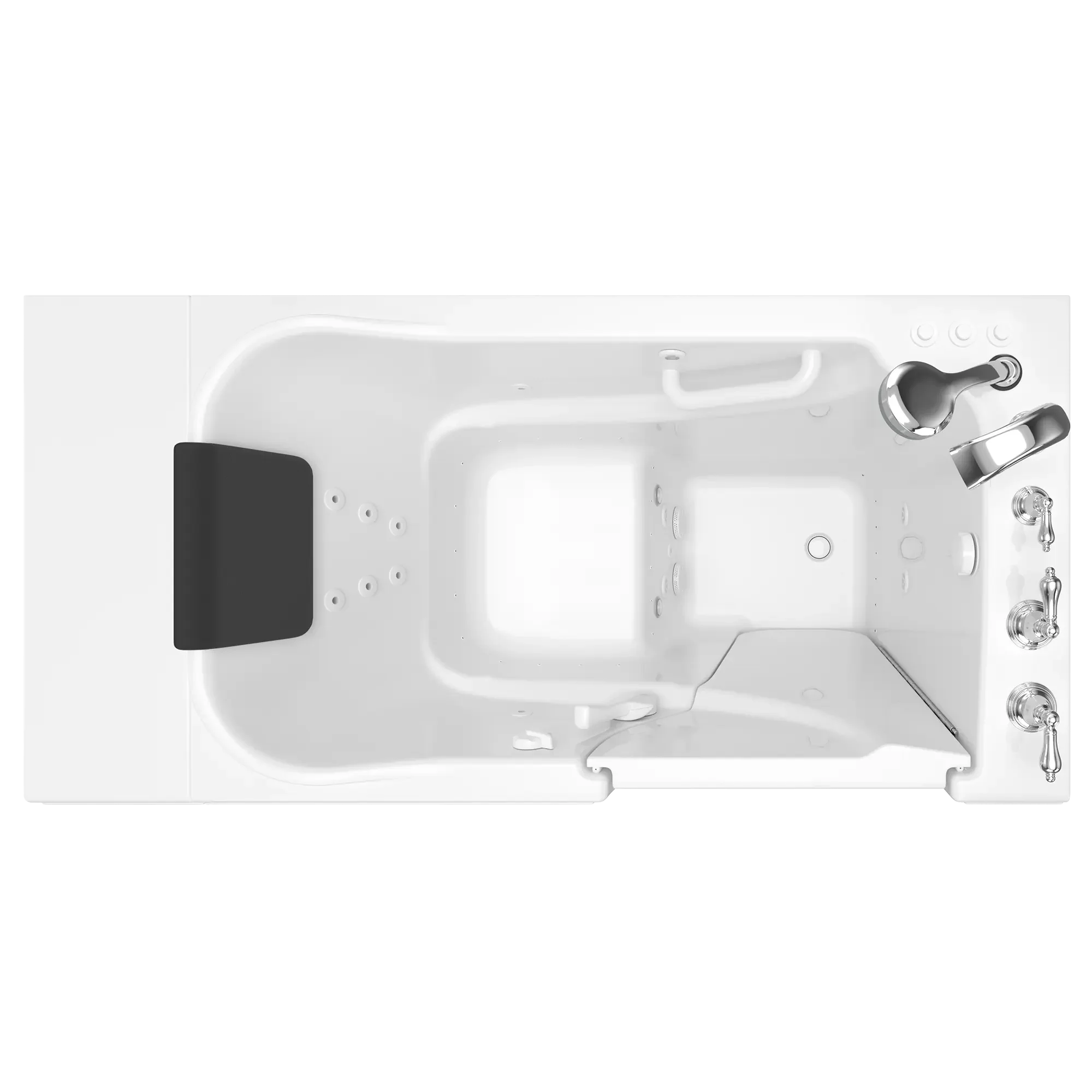Premium 30 x 52 Inch Walk-in Bathtub with Air Spa & Whirlpool System - Right Hand Drain & Faucet - Gelcoat Finish for Ultimate Relaxation - Ideal for Elderly & Mobility Needs