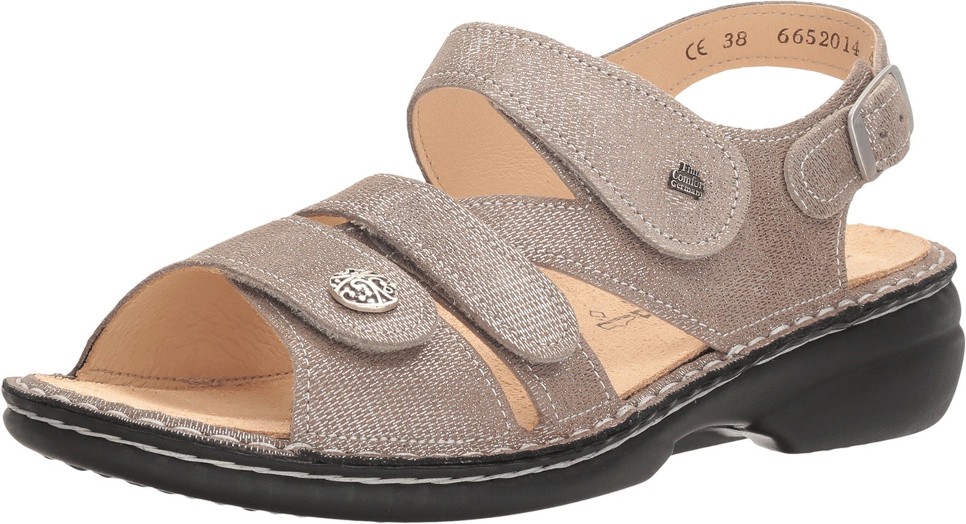 Finn Comfort Women's Gomera Ankle Strap Sandals - EU Size 34 X-Wide Fit - Comfortable Walking Shoes for Travel, Work & Everyday Wear