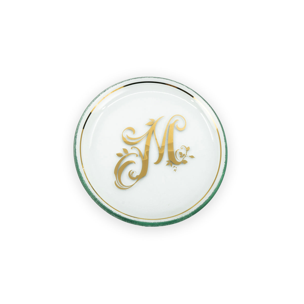 Initial M Mini Plate - Personalized Monogrammed Plate for Kids, Gifts, Nursery Decor | Perfect for Birthdays, Baby Showers & Home Decor