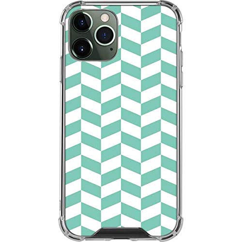 Skinit Clear Phone Case for iPhone 12 Pro Max - Blue & White Chevron Pattern Protective Cover | Slim Fit, Scratch Resistant | Perfect for Everyday Use, Work & Travel