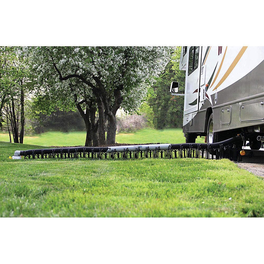 Camco Sidewinder 20-Ft RV Sewer Hose Support - Telescoping Design for Easy Maneuvering Around Obstacles | Deep Cradles Secure Hose | Compact Foldable Storage for Campers & RVs | Perfect for RV Parks, Campgrounds & Outdoor Adventures (Model 43051)