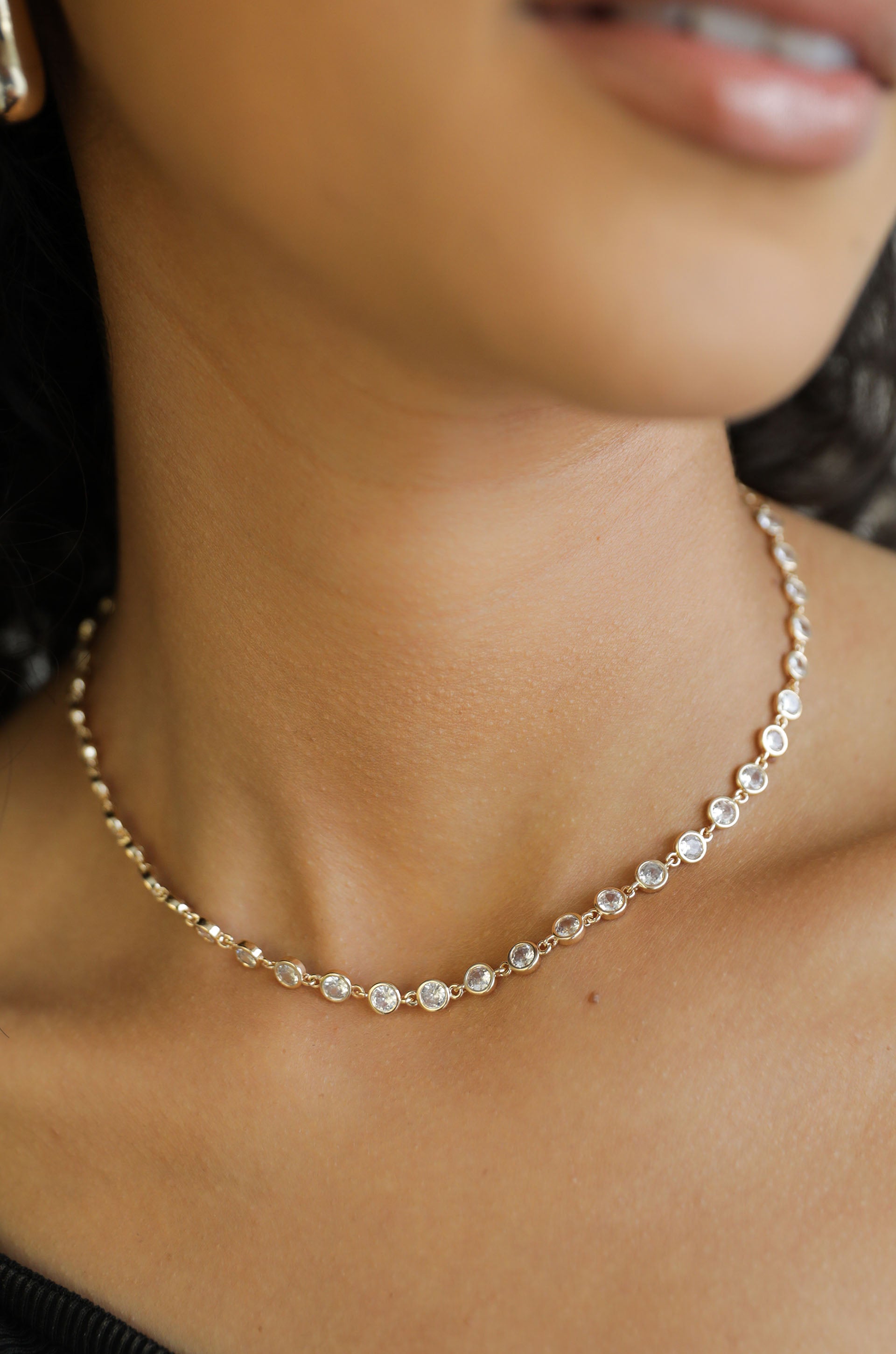 Elegant Crystal Disc & Link Necklace for Women | Trendy Layered Chain Jewelry for Daily Wear & Special Occasions