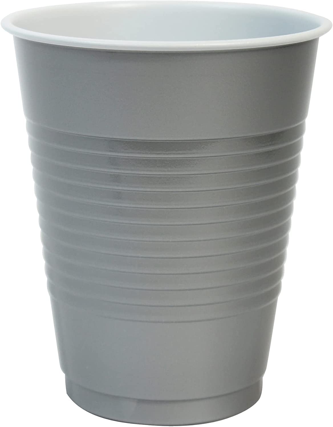 Hanna K Signature 600 Disposable Plastic Party Cups, 18oz Silver - Bulk Pack for Weddings, BBQs, Picnics & Outdoor Events