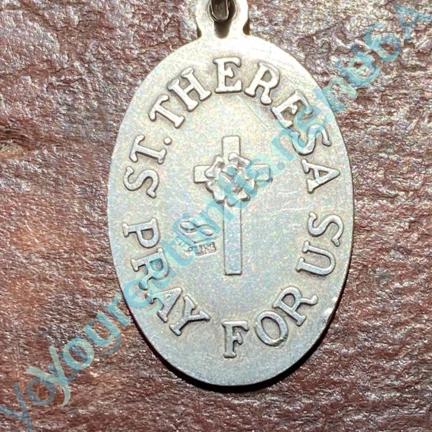 Vintage Sterling Silver St. Theresa Necklace - Catholic Religious Jewelry for Women - Perfect for Baptism, First Communion & Daily Devotion