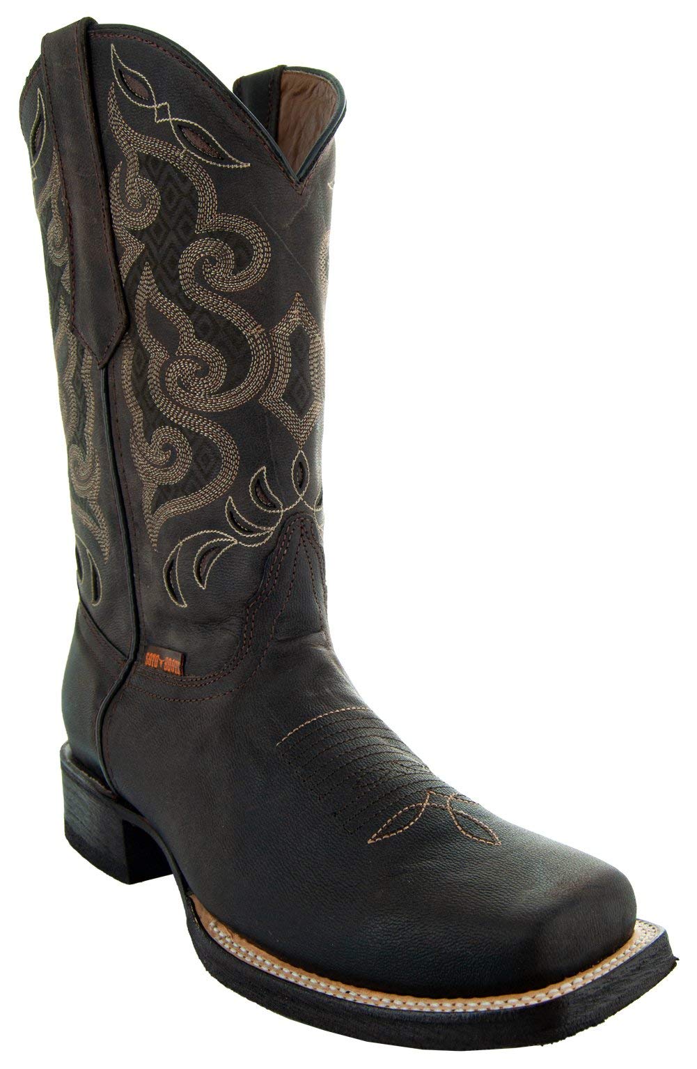 Soto Men's H50019 Broad Square Toe Work Boots - Durable Leather Construction for Construction, Farming & Outdoor Work