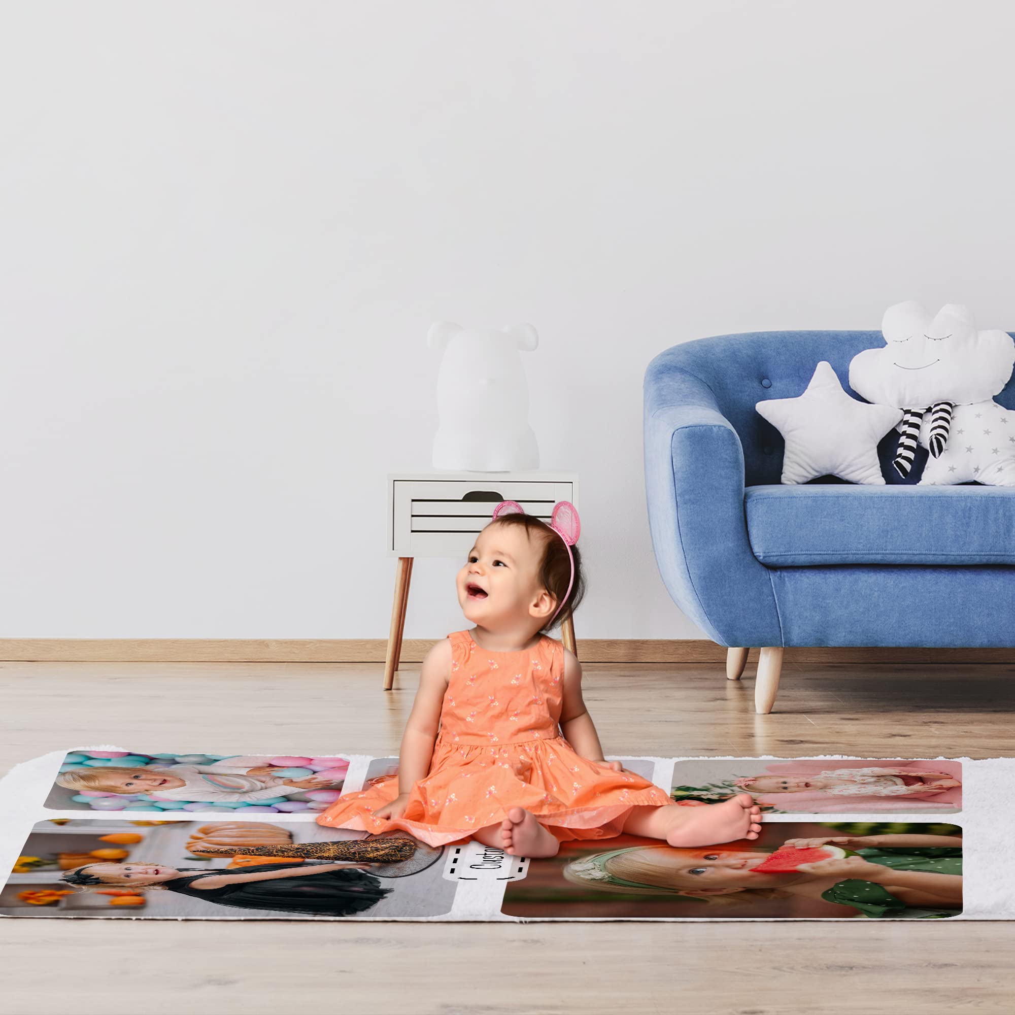 Custom Photo Blankets for Kids - Personalized Text Soft Flannel Throw Blanket | Baby Toddler Birthday Gifts for Boys & Girls | Cozy Nursery Decor, Family Keepsake & Holiday Present