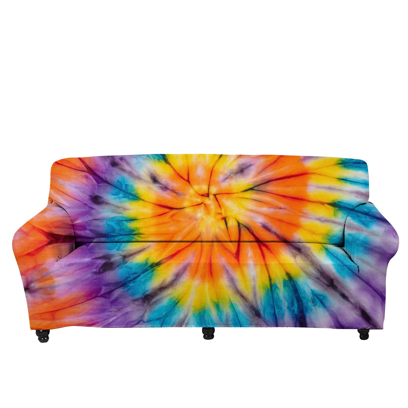 Belidome Colorful Tie Dye Sofa Loveseat Slipcover - Stretchable Couch Cover Protector for Living Room Furniture | Perfect for Home Decor, Pet Protection & Spill Resistance