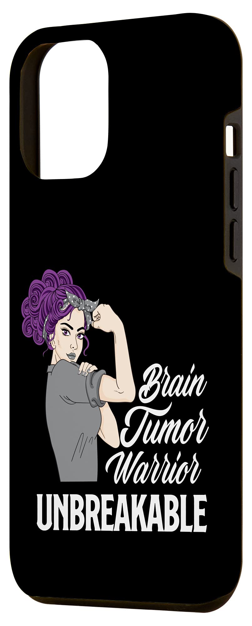 iPhone 12 Pro Max Case - Durable Brain Tumor Awareness Cover for Women - Perfect for Daily Use, Work & Showing Support