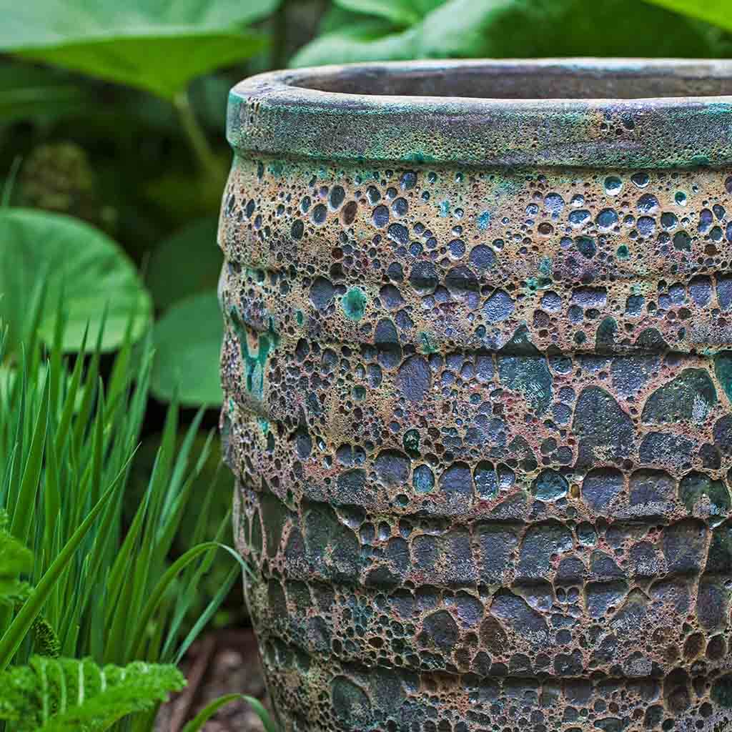 Campania International Guaracha Planter Set of 3 - Angkor Green Mist - Outdoor Garden Planters for Patio, Deck & Home Decor