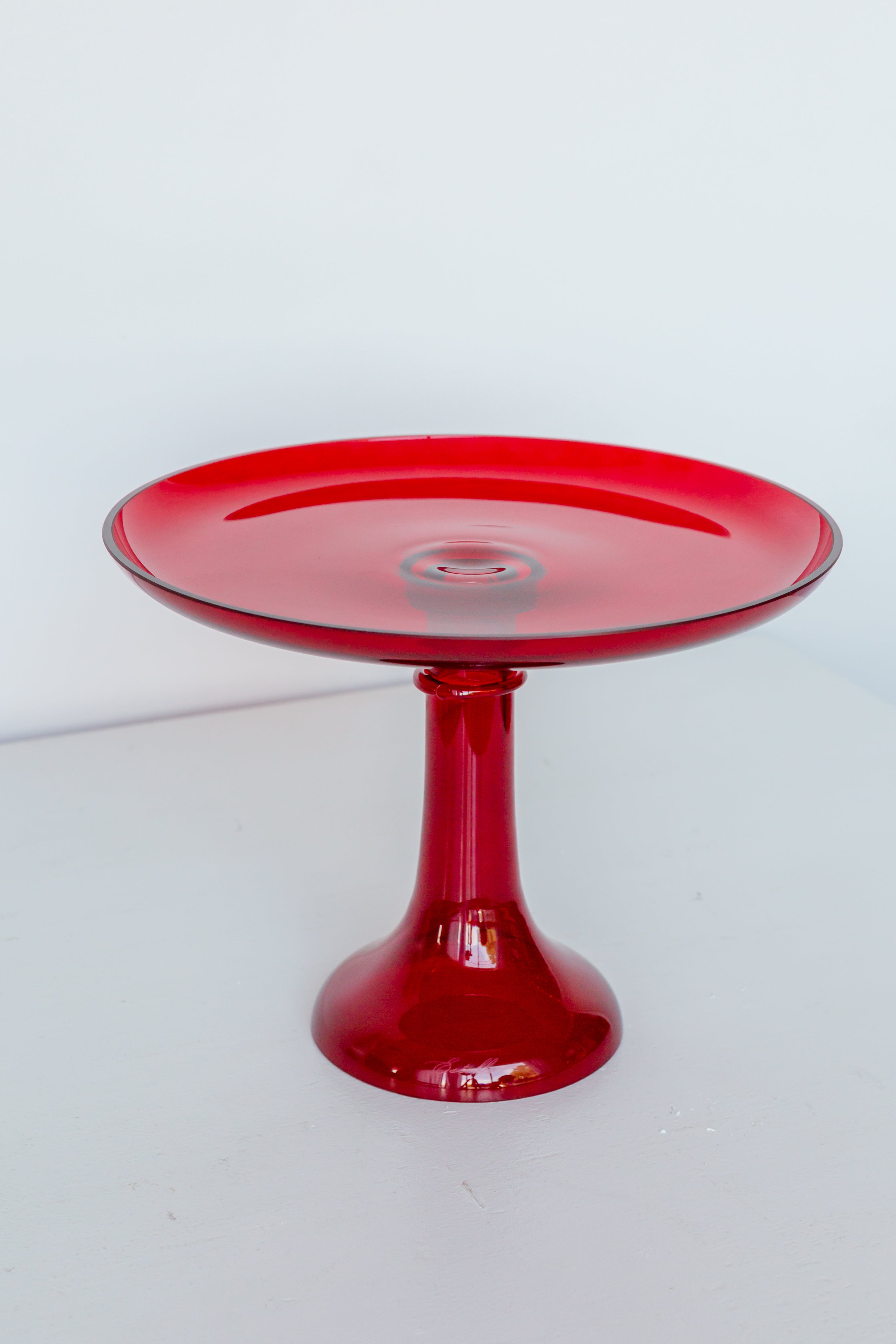 Estelle Elegant Red Cake Stand - Perfect for Weddings, Birthdays & Dessert Displays | Durable & Stylish Serving Tray for Cakes, Cupcakes & Pastries