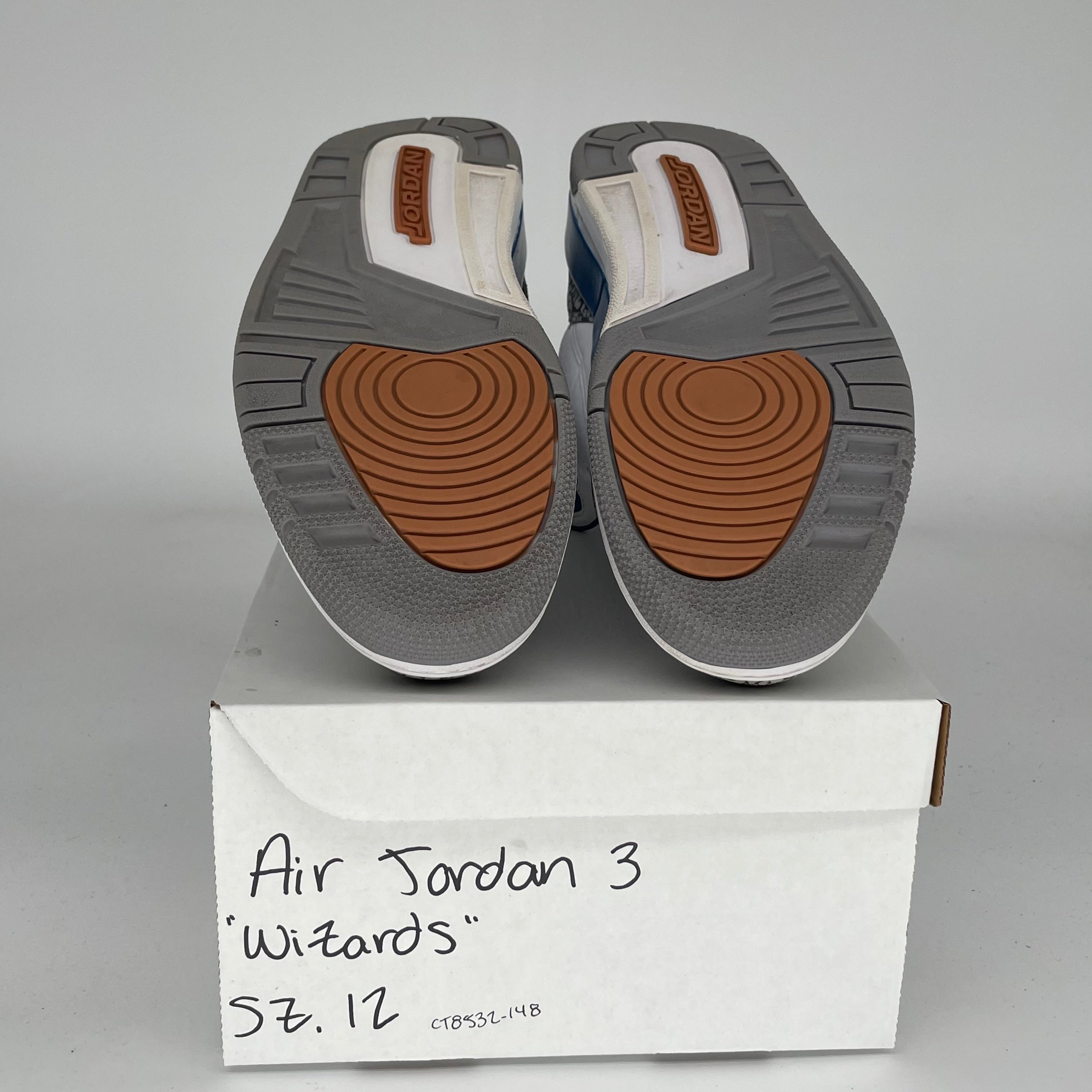 Original: AIR JORDAN 3 WIZARDS SIZE 12 CT8532 148   Optimized: Air Jordan 3 Retro 