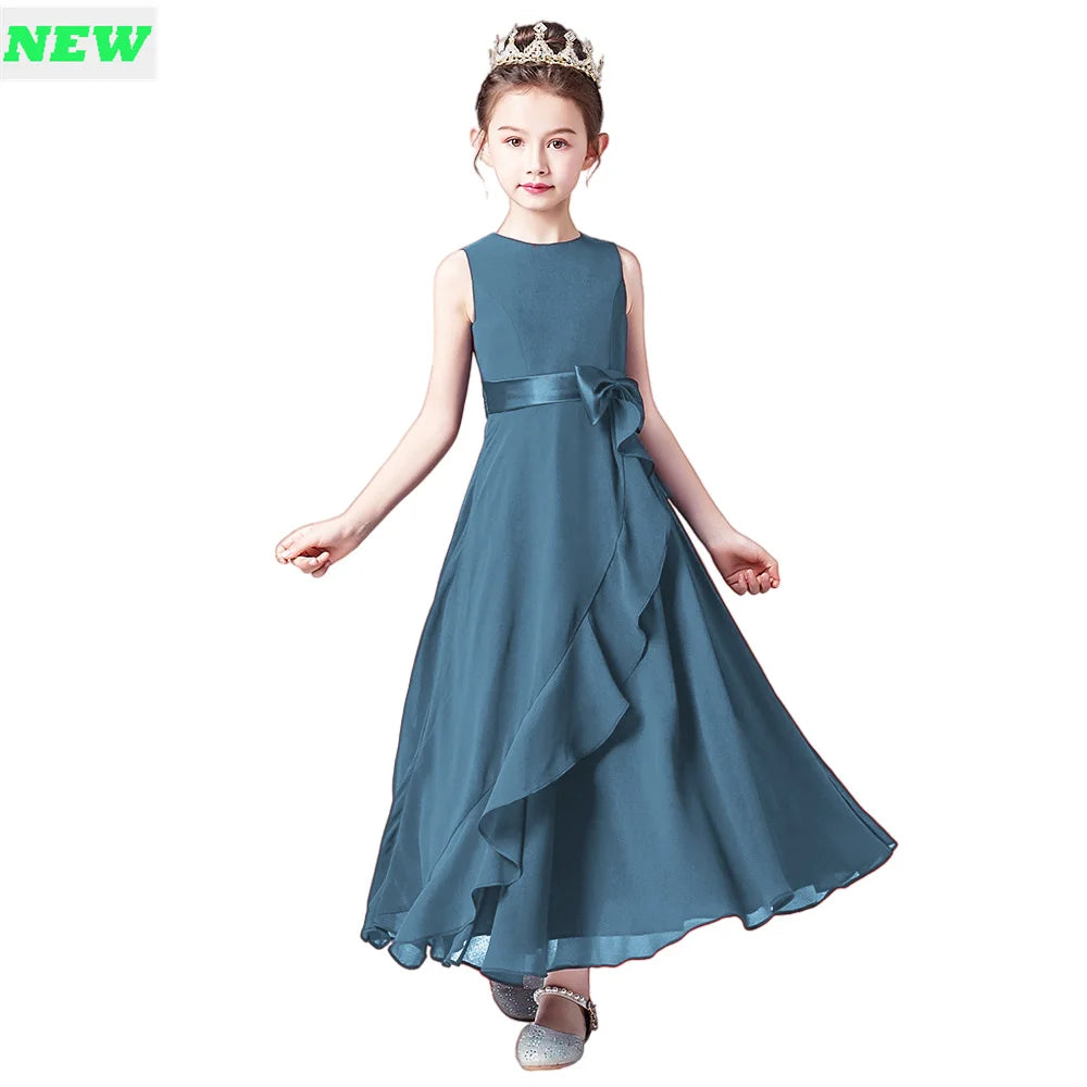 Junior Bridesmaid Dresses for Teens - Ankle-Length Flower Girl Gowns for Wedding Party | Perfect for Kids' Formal Occasions, Church Events & Special Celebrations