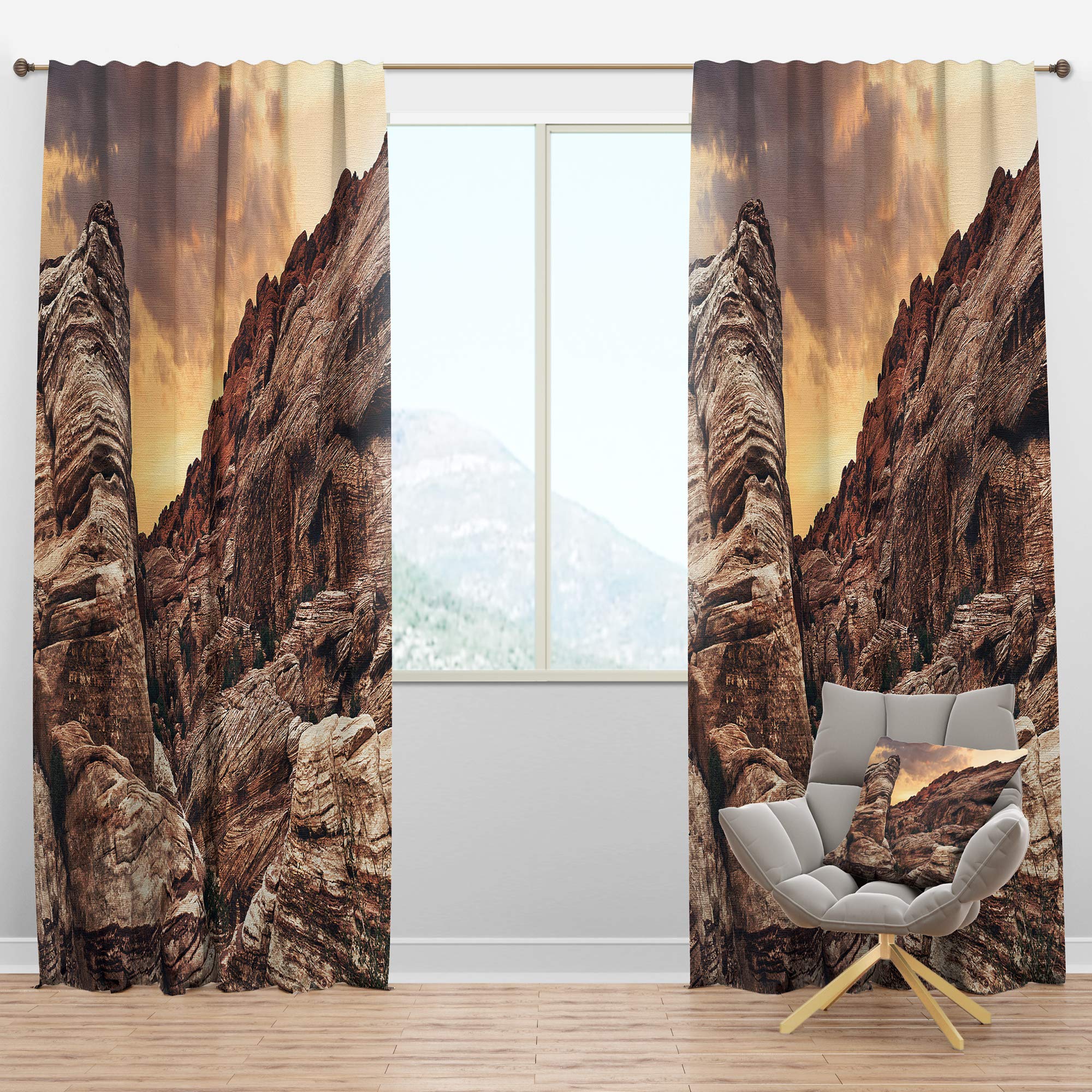 Scenic Red Rock Canyon Blackout Curtains - Thermal Insulated Single Panel (52x120 inches) for Bedroom & Living Room - Perfect for Light Blocking, Privacy & Temperature Control