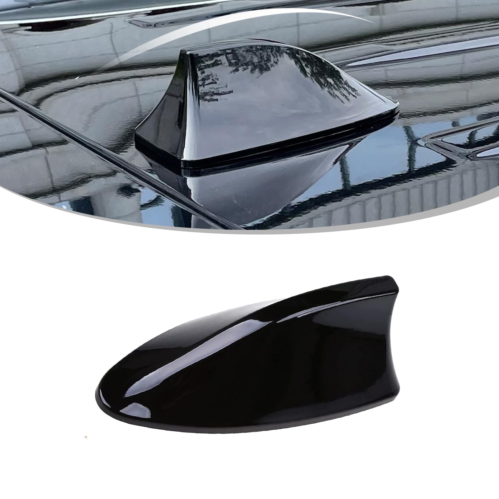 Shark Fin Car Antenna - Black Dummy Roof Aerial Accessory for SUV & Vehicles | Weatherproof Decorative Styling Upgrade for Improved Car Appearance