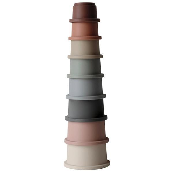 Mushie Stacking Cups Toy for Toddlers - Educational Baby Toys for Learning & Play - Perfect for Bath Time, Beach, and Indoor Fun
