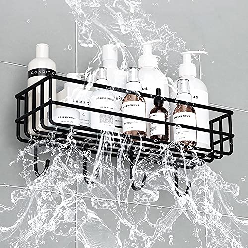 ZTBH Floating Bathroom Shelf - Wall Mounted Corner Storage Rack for Shower & Toilet Organization (White)
