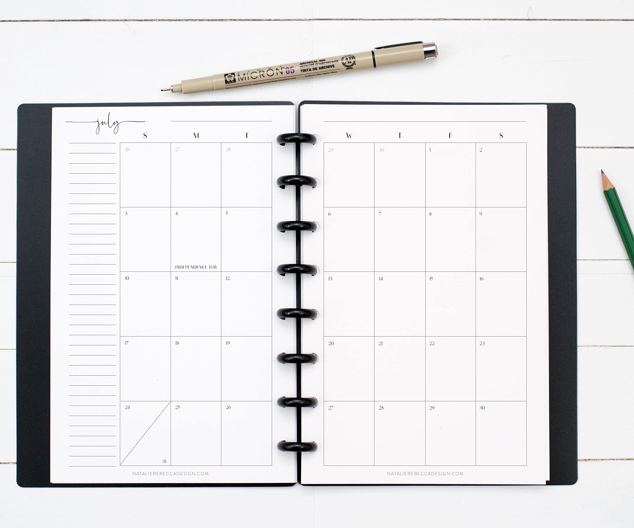 BetterNote July 2025 - June 2026 Academic Planner Refill - 5.5