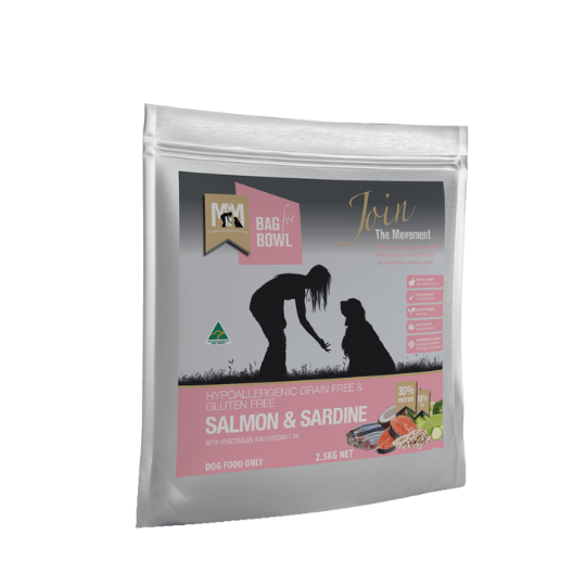 Meals for Mutts Grain Free Dry Dog Food - Salmon & Sardine Recipe for Adult Dogs, 2.5kg Bag | High Protein, Natural Ingredients for Healthy Skin & Coat | Perfect for Active Dogs & Sensitive Stomachs