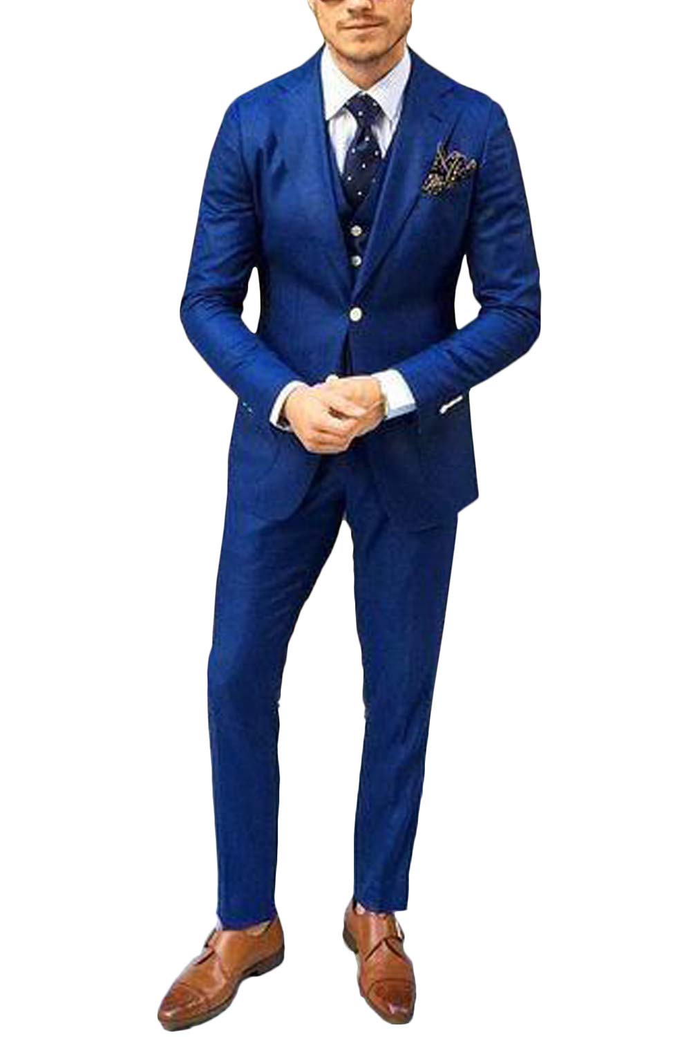 Wemaliyzd Men's 3-Piece Wedding Suit Set - Slim Fit Vest & Dress Pants for Groom, Formal Events & Business Occasions