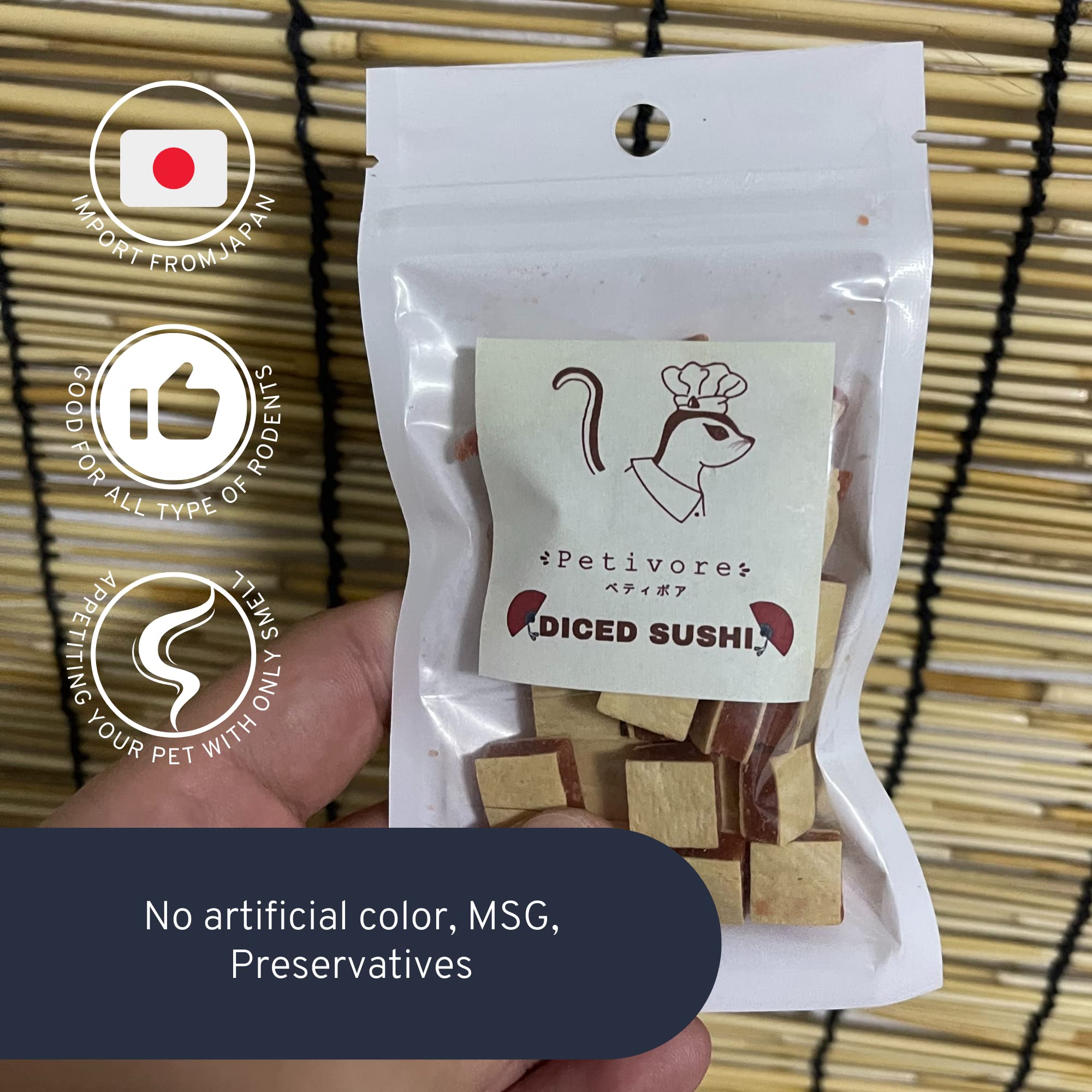 Premium Sushi Steak Treats for Sugar Gliders & Small Exotic Pets - Healthy Hamster, Squirrel, Chinchilla & Marmoset Snacks - High Protein Food (30g) - Perfect for Training Rewards & Bonding Time with Your Furry Friends