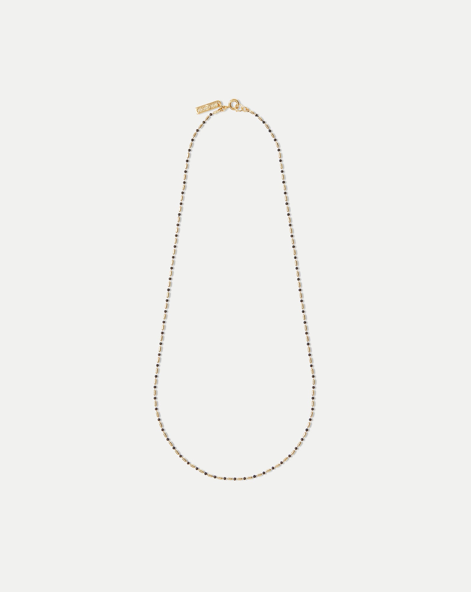 Long Enamel Bead Chain Necklace - Elegant Dainty Jewelry for Women, 18 Inch Gold Plated Layering Necklace | Perfect for Everyday Wear, Date Night & Gift Giving