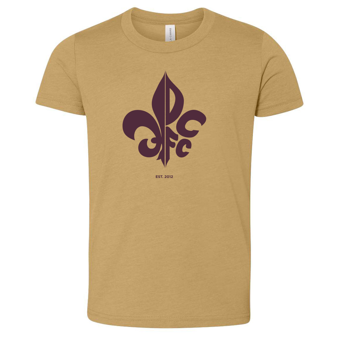 DCFC Youth Fleur Tee Mustard Yellow - Trendy Graphic T-Shirt for Boys & Girls - Perfect for Casual Wear, School & Street Style