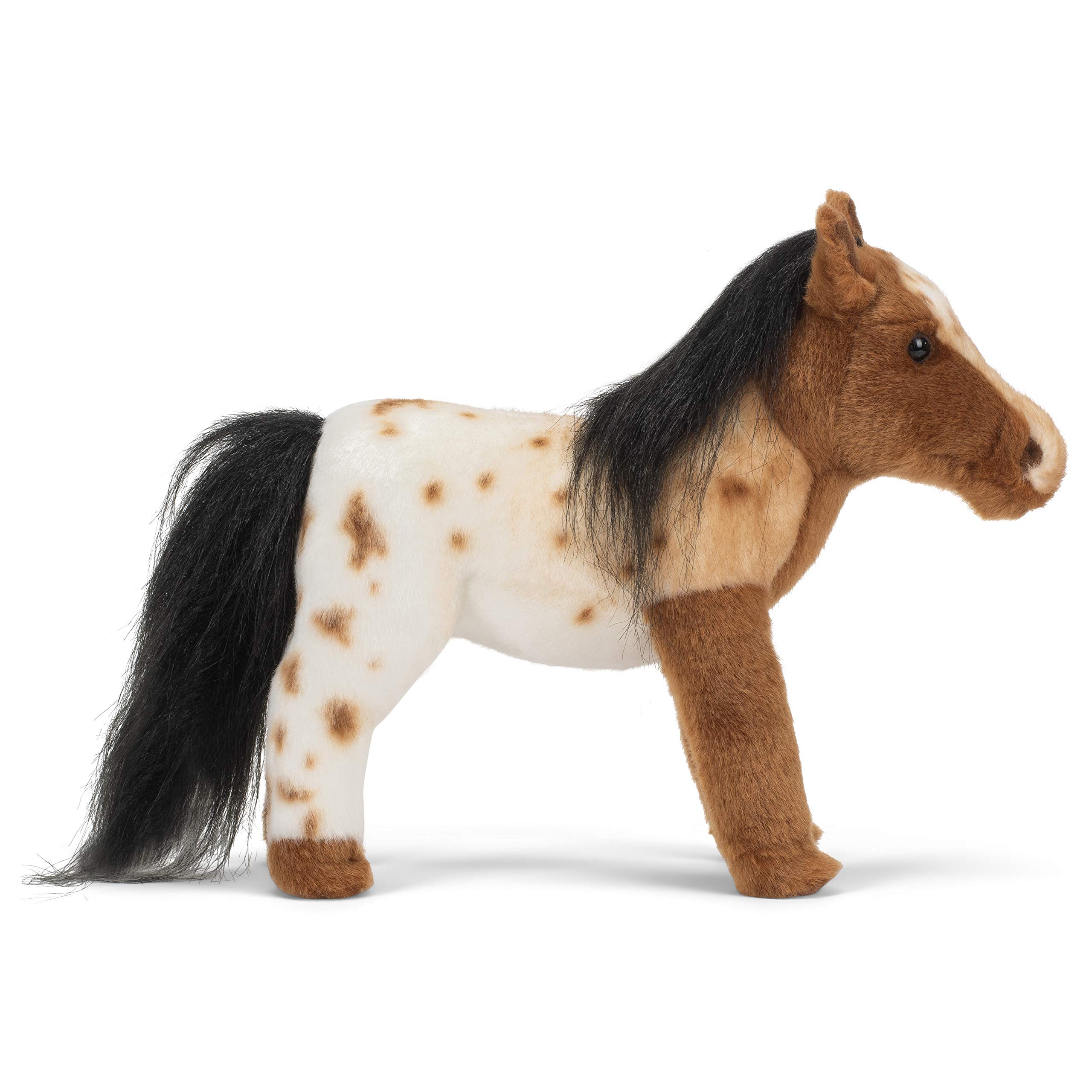 DEMDACO Appaloosa Horse Plush Toy - 10 Inch Soft Brown & White Stuffed Animal for Kids | Perfect for Cuddling, Gifts, and Nursery Decor