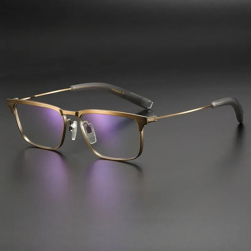 Aror Unisex Full Rim Square Titanium Eyeglasses Frame - Lightweight Durable Eyewear for Men & Women - Perfect for Work, Reading & Fashion Accessories