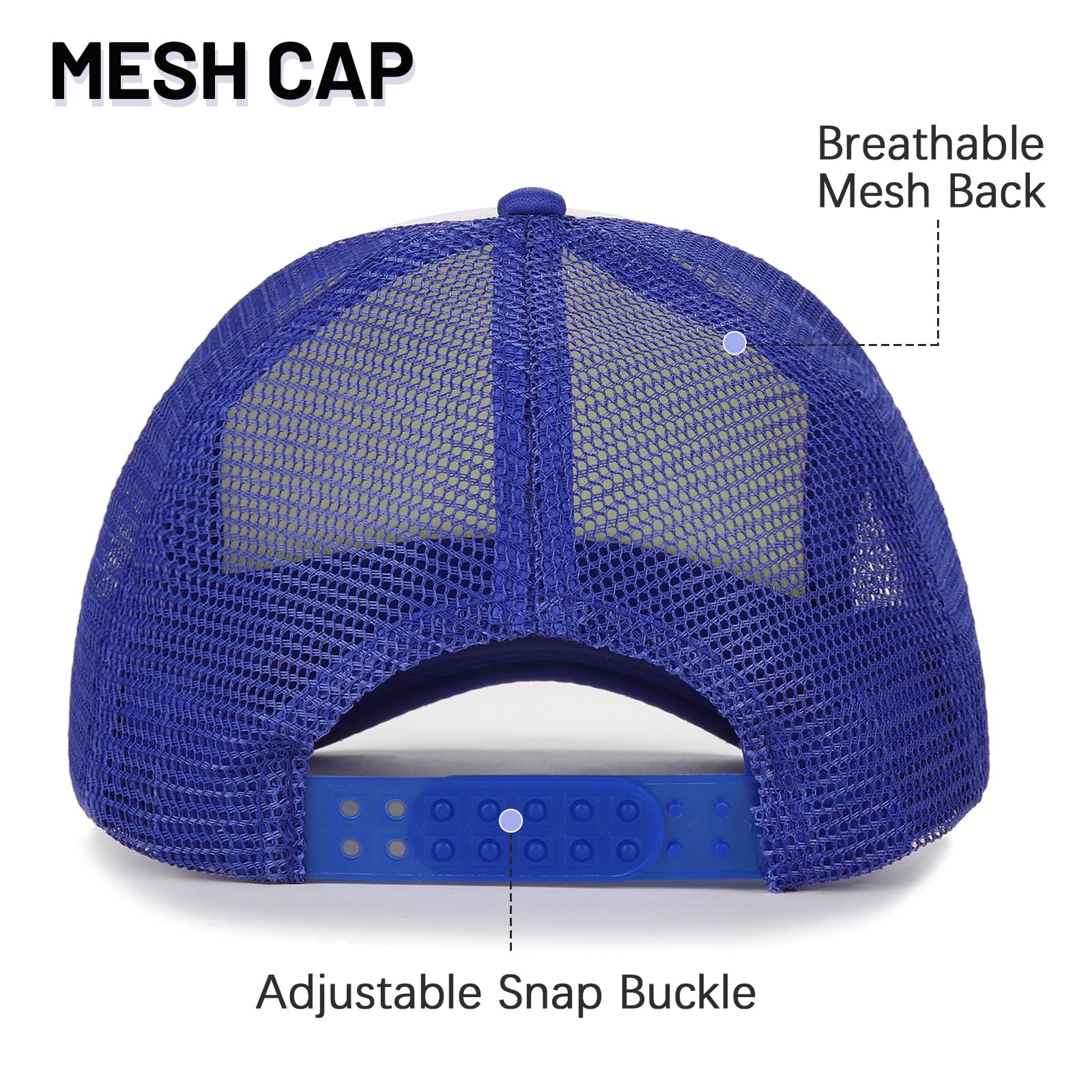 Ultrafun 10 Pack Blank Trucker Hats - Bulk Sublimation Mesh Baseball Caps Adjustable for Men & Women - Perfect for Custom Printing, Sports Events, and Outdoor Activities