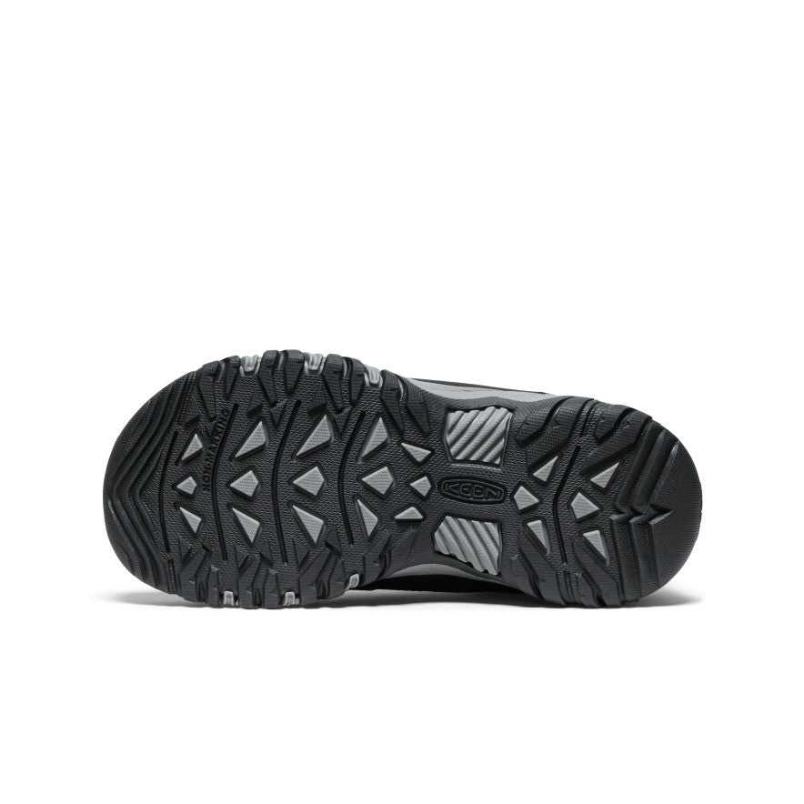 Big Kids' Targhee IV Waterproof Hiking Shoes - Black/Steel Grey | Durable Outdoor Footwear for Boys & Girls | Perfect for Trail Hiking, Camping & Outdoor Adventures