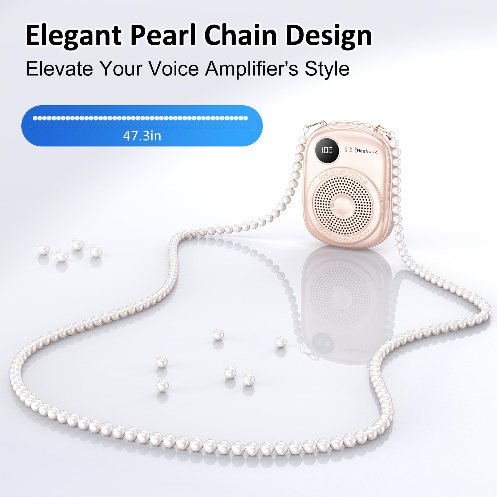 Portable Voice Amplifier with Wired Microphone & Speaker - Bluetooth 5.0 PA System for Teachers, Tour Guides, Coaches, Yoga & Fitness Instructors - Includes Headset Mic, TF Card Support - Pink | Ideal for Classroom Teaching, Outdoor Tours, Gym Instructions & Public Speaking