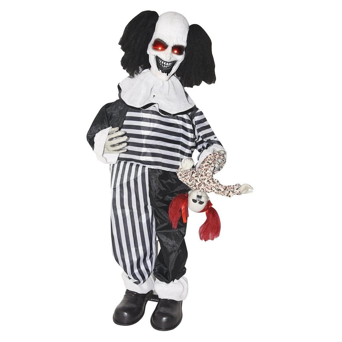 Scary Animated Clown Doll with Moving Features - Perfect for Halloween Decorations & Haunted House Props