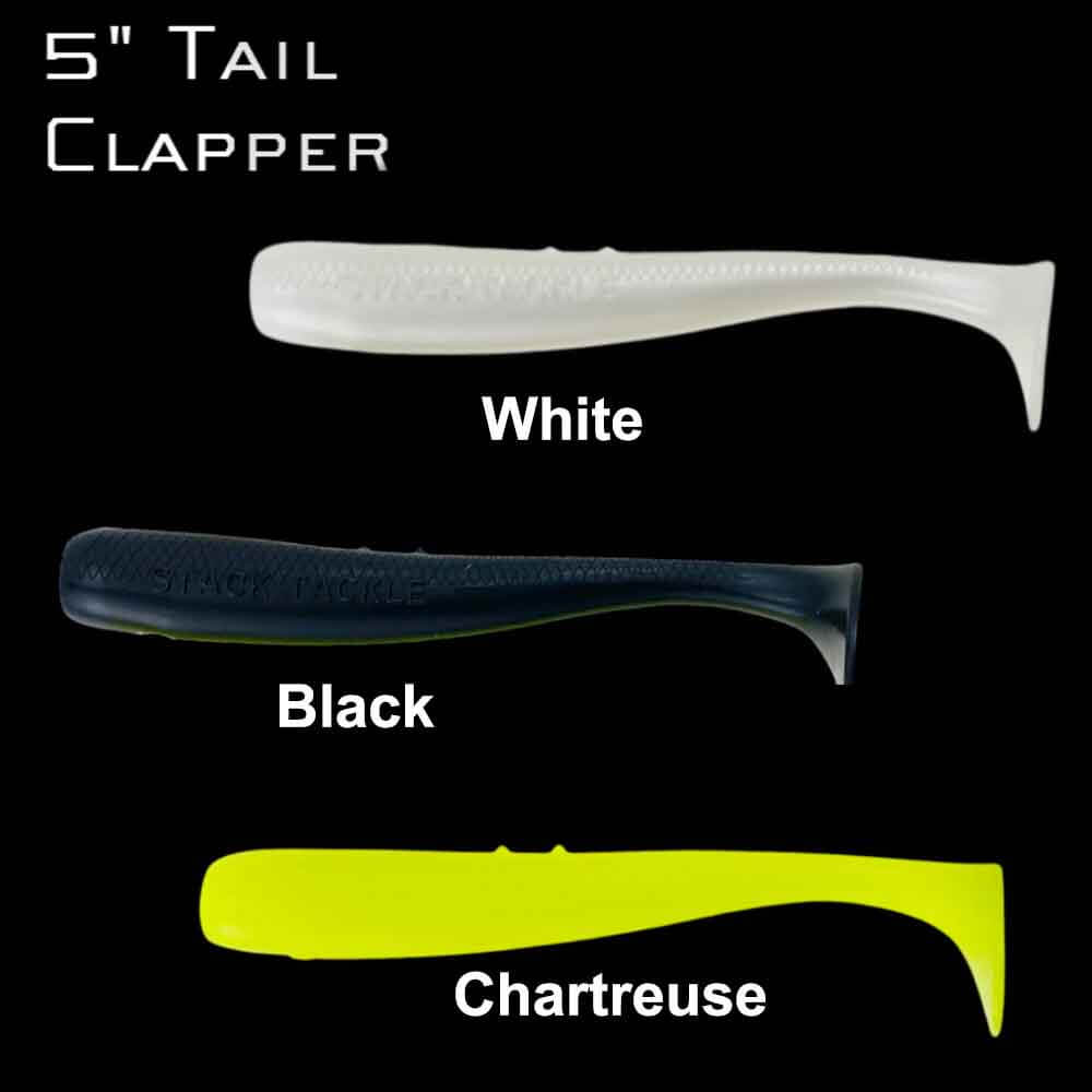 Stack Tackle 5 Tail Clapper Fishing Lure - Topwater Bass Bait for Freshwater & Saltwater Fishing - Perfect for Bass, Trout, and Walleye - Great for Morning and Evening Fishing Trips