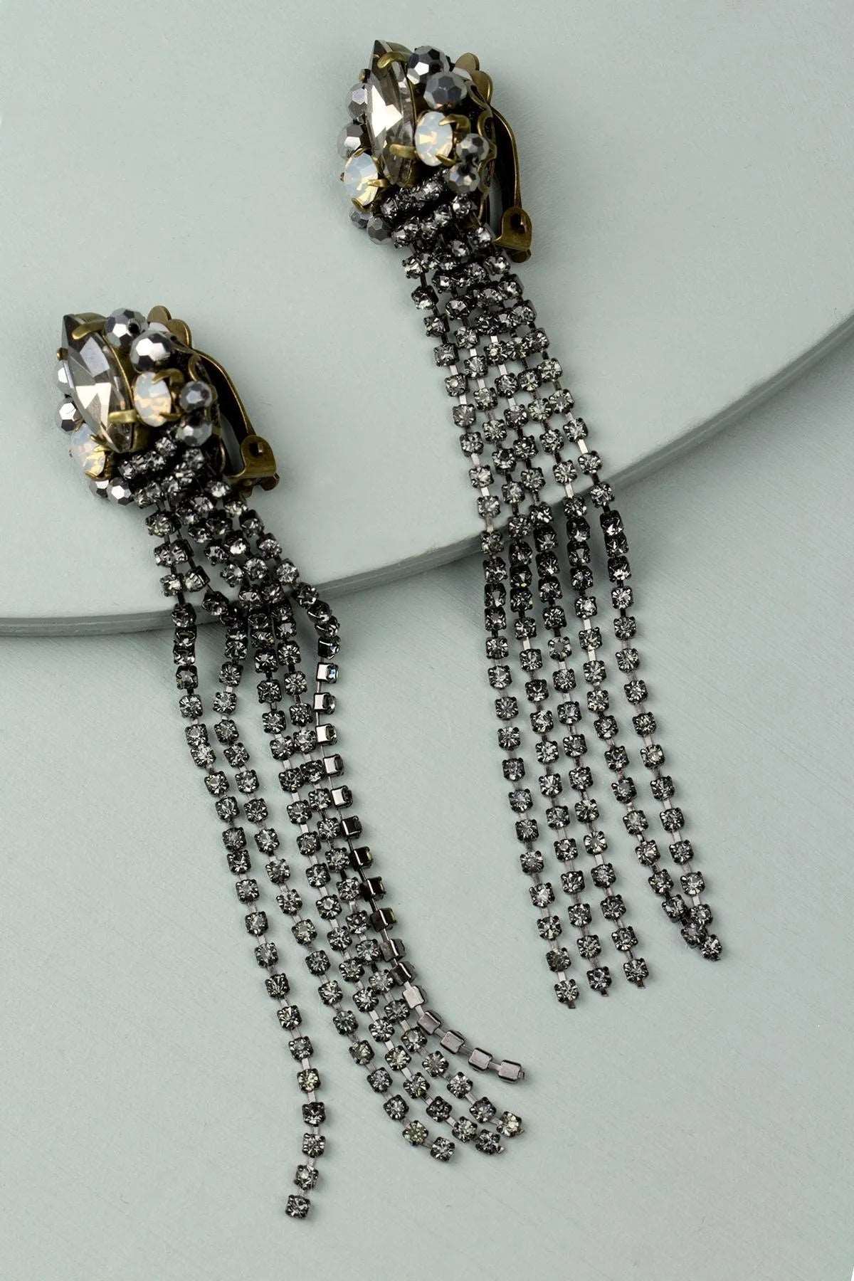 Stylish Axia Clip-On Statement Earrings for Women - Perfect for Parties, Weddings & Special Occasions