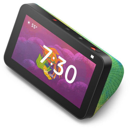 Amazon Echo Show 5 Kids (2nd Gen) - Smart Display with Parental Controls & Fun Chameleon Design - Perfect for Kids' Bedrooms, Playrooms & Learning Activities