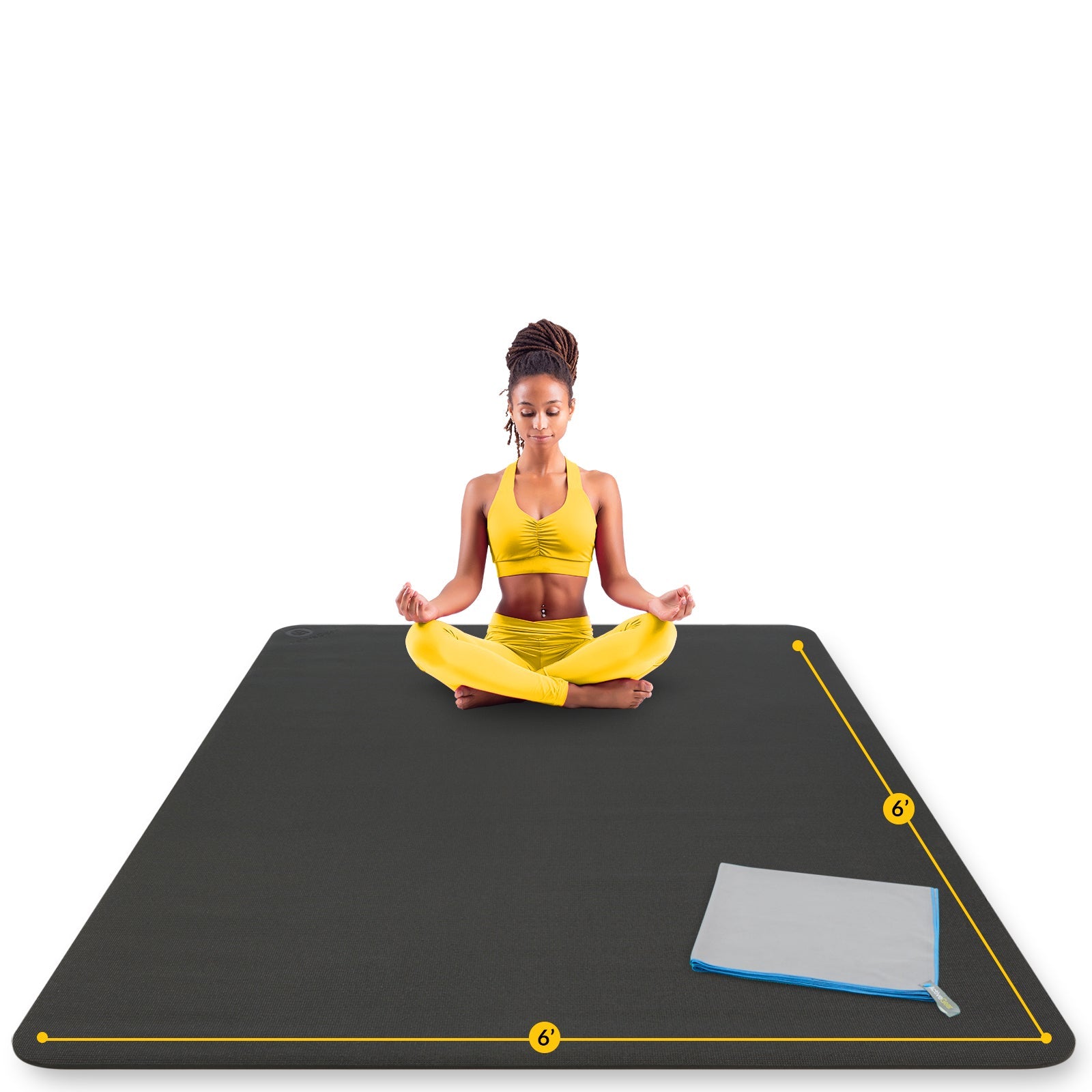 Extra Large Non-Slip Yoga Mat for AcroYoga, Home Workouts & Gym - Perfect for Hot Yoga, Pilates and Floor Exercises